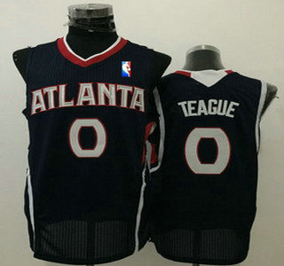 Men's Atlanta Hawks #0 Jeff Teague Navy Blue Swingman Jersey