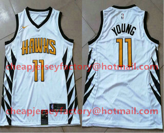 Men's Atlanta Hawks #11 Trae Young White Nike 2019 New Season Swingman City Edition Jersey
