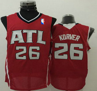 Men's Atlanta Hawks #26 Kyle Korver Red Swingman Jersey
