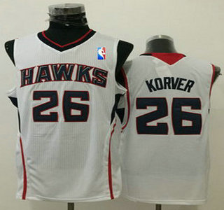 Men's Atlanta Hawks #26 Kyle Korver White Swingman Jersey