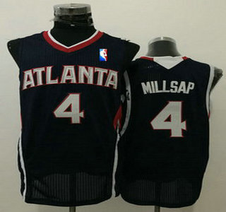 Men's Atlanta Hawks #4 Paul Millsap Navy Blue Swingman Jersey