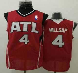 Men's Atlanta Hawks #4 Paul Millsap Red Swingman Jersey