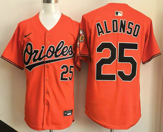 Men's Baltimore Orioles #25 Pete Alonso Orange Limited Stitched Jersey