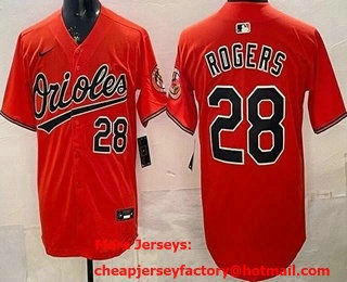 Men's Baltimore Orioles #28 Trevor Rogers Orange Limited Jersey