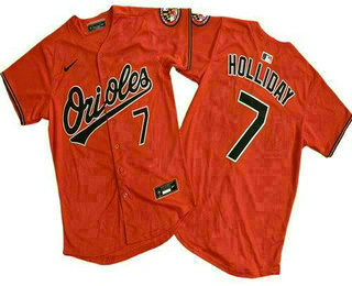 Men's Baltimore Orioles #7 Jackson Holliday Orange Limited Jersey