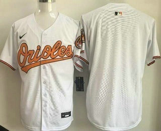 Men's Baltimore Orioles Blank White Limited Jersey
