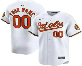 Men's Baltimore Orioles Customized White Limited Jersey