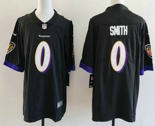 Men's Baltimore Ravens #0 Roquan Smith Limited Black Vapor Jersey