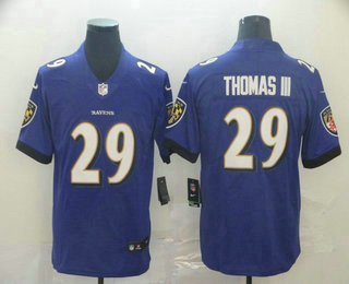 Men's Baltimore Ravens #29 Earl Thomas III Purple 2017 Vapor Untouchable Stitched NFL Nike Limited Jersey