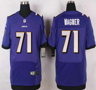 Men's Baltimore Ravens #71 Rick Wagner Purple Team Color NFL Nike Elite Jersey
