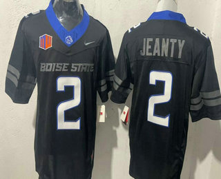 Men's Boise State Broncos #2 Ashton Jeanty Black FUSE College Football Jersey