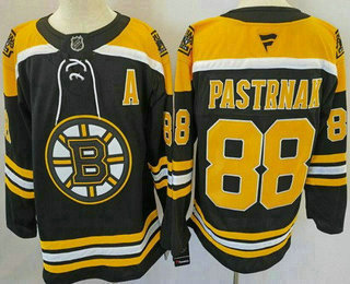 Men's Boston Bruins #88 David Pastrnak Black Authentic Jersey