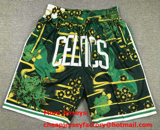 Men's Boston Celtics Green Rabbit Swingman Shorts