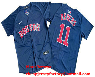Men's Boston Red Sox #11 Rafael Devers Navy Limited Stitched Jersey