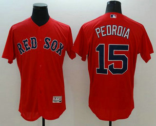 Men's Boston Red Sox #15 Dustin Pedroia Red Flexbase 2016 MLB Player Jersey
