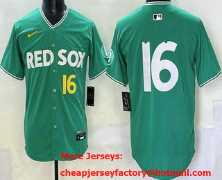 Men's Boston Red Sox #16 Jarren Duran Green 2025 City Connect Limited Jerse