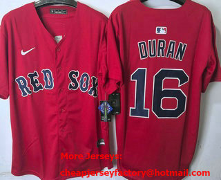 Men's Boston Red Sox #16 Jarren Duran Red Limited Jersey