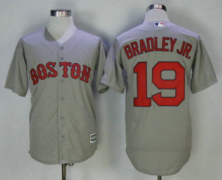 Men's Boston Red Sox #19 Jackie Bradley Jr. Gray Road Stitched MLB Cool Base Jersey