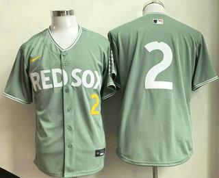 Men's Boston Red Sox #2 Alex Bregman Light Green 2025 City Connect Limited Jersey