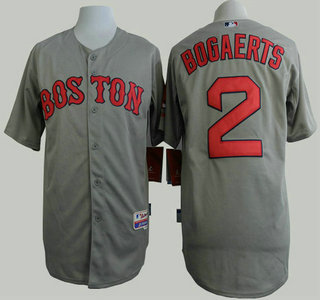 Men's Boston Red Sox #2 Xander Bogaerts Grey Jersey