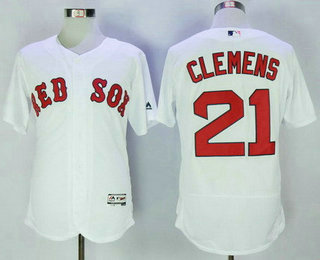 Men's Boston Red Sox #21 Roberto Clemente Retired White Stitched MLB 2016 Flex Base Jersey