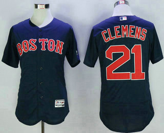 Men's Boston Red Sox #21 Roger Clemens Navy Blue 2016 Flexbase Baseball Jersey