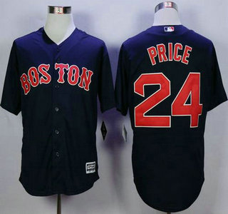 Men's Boston Red Sox #24 David Price Alternate Navy Blue 2015 MLB Cool Base Jersey