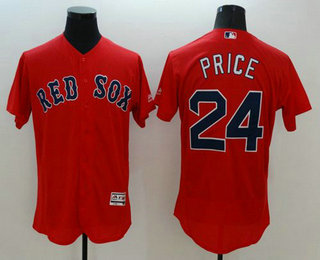 Men's Boston Red Sox #24 David Price Red Flexbase 2016 MLB Player Jersey