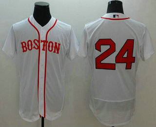 Men's Boston Red Sox #24 David Price White Flexbase 2016 MLB Player Jersey
