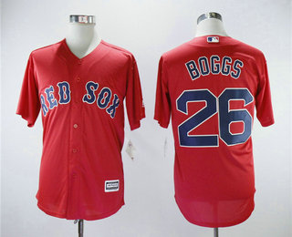 Men's Boston Red Sox #26 Wade Boggs Retired Red Cool Base Baseball Jersey