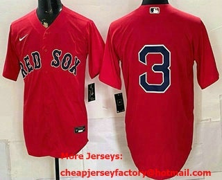 Men's Boston Red Sox #3 Ceddanne Rafaela Red Cool Base Stitched Jersey
