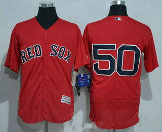  Men's Boston Red Sox #50 Mookie Betts No Name Red 2016 Flexbase Baseball Jersey