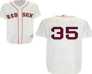 Men's Boston Red Sox #35 Steven Wright White Home Stitched Baseball Jersey