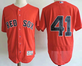 Men's Boston Red Sox #41 Chris Sale No Name Red Stitched MLB Flex Base Jersey