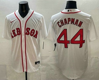Men's Boston Red Sox #44 Aroldis Chapman White Cool Base Stitched Jersey