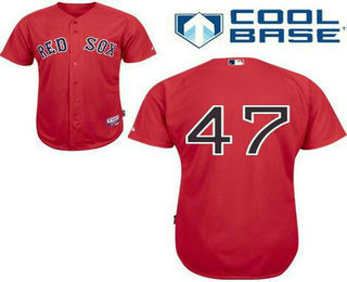 Men's Boston Red Sox #47 Travis Shaw Red Stitched Baseball Jersey