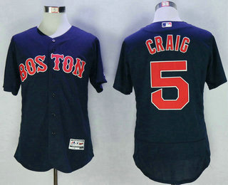 Men's Boston Red Sox #5 Allen Craig Navy Blue 2016 Flexbase Baseball Jersey
