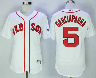 Men's Boston Red Sox #5 Nomar Garciaparra White Stitched MLB 2016 Flex Base Jersey