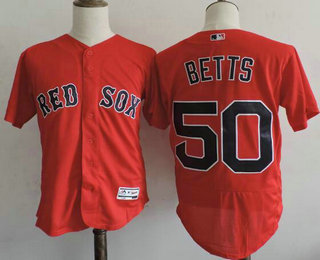 Men's Boston Red Sox #50 Mookie Betts Red 2016 Flexbase Baseball Jersey