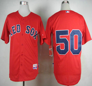 Men's Boston Red Sox #50 Mookie Betts Red Jersey
