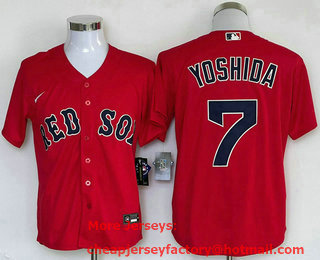 Men's Boston Red Sox #7 Masataka Yoshida Red Stitched MLB Cool Base Nike Jersey