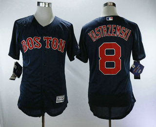 Men's Boston Red Sox #8 Carl Yastrzemski Navy Blue Alternate Stitched MLB Flex Base Jersey