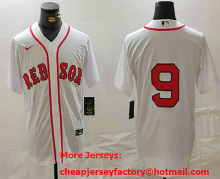 Men's Boston Red Sox #9 Ted Williams White Cool Base Stitched Jersey