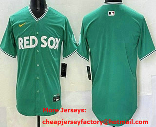 Men's Boston Red Sox Blank Green 2025 City Connect Limited Jersey