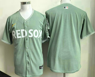 Men's Boston Red Sox Blank Light Green 2025 City Connect Limited Jersey