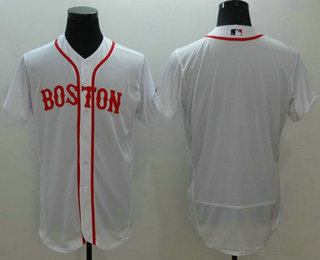 Men's Boston Red Sox Blank White Flexbase 2016 MLB Player Jersey
