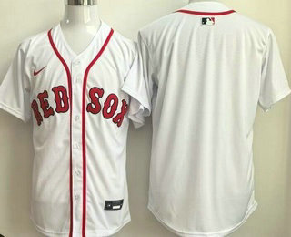 Men's Boston Red Sox Blank White Limited Jersey