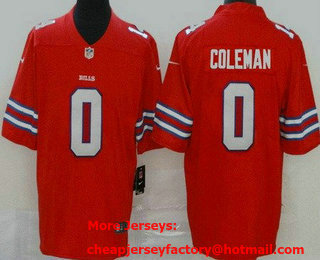 Men's Buffalo Bills #0 Keon Coleman Limited Red Vapor Jersey