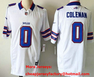Men's Buffalo Bills #0 Keon Coleman Limited White FUSE Vapor Jersey