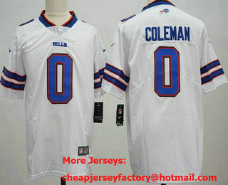 Men's Buffalo Bills #0 Keon Coleman Limited White Vapor Jersey